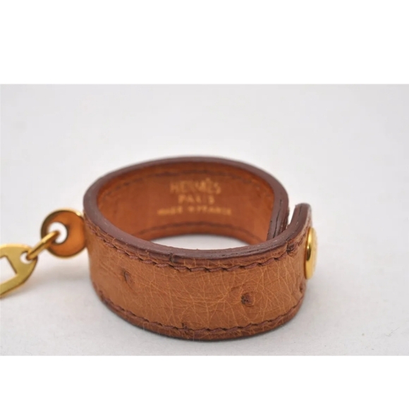 Authentic HERMES Nomade Glove Holder Leather Beige/Gold & Box - Picture 9 of 12